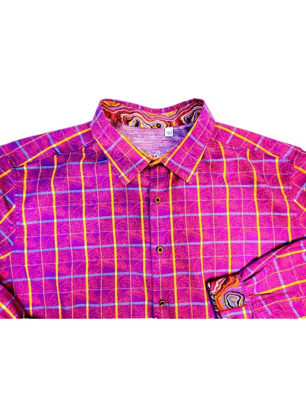 Robert Graham Pink Paisley Shirt 3XLT Psychedelic Cuffs